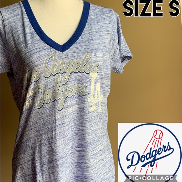 Los Angeles Dodgers Women’s V-Neck Short Sleeve T-Shirt Size S - Picture 1 of 8